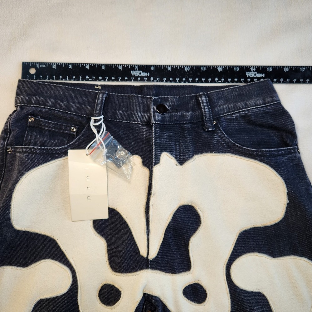 MNML Black Jeans with White Skeleton Bone Print - Picture 5 of 6